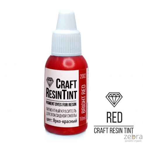 Краситель CraftResinTint, Red (Ярко-красный) 10мл