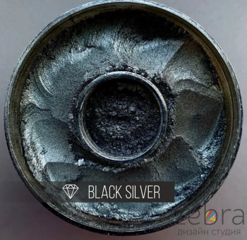 Пигмент CraftPigments "Black Silver", Темное серебро (25мл)