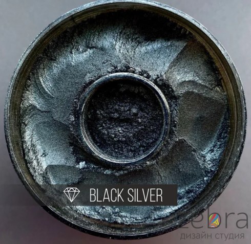Пигмент CraftPigments "Black Silver", Темное серебро (25мл)